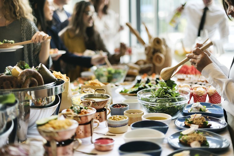 food spread at maldives restaurant