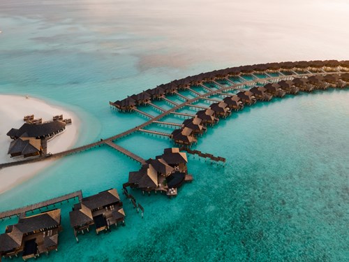 Sun Siyam Iru Fushi - Aerial of the water Villas